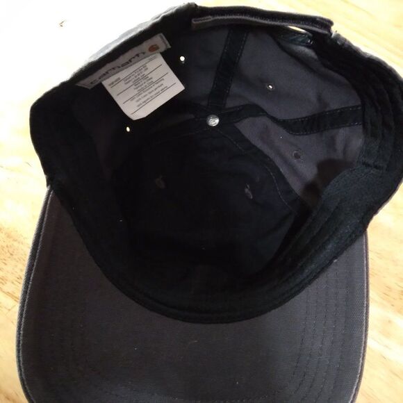 NWT Carhartt Logo  Leather Patch Strap Back Hat - Picture 8 of 9